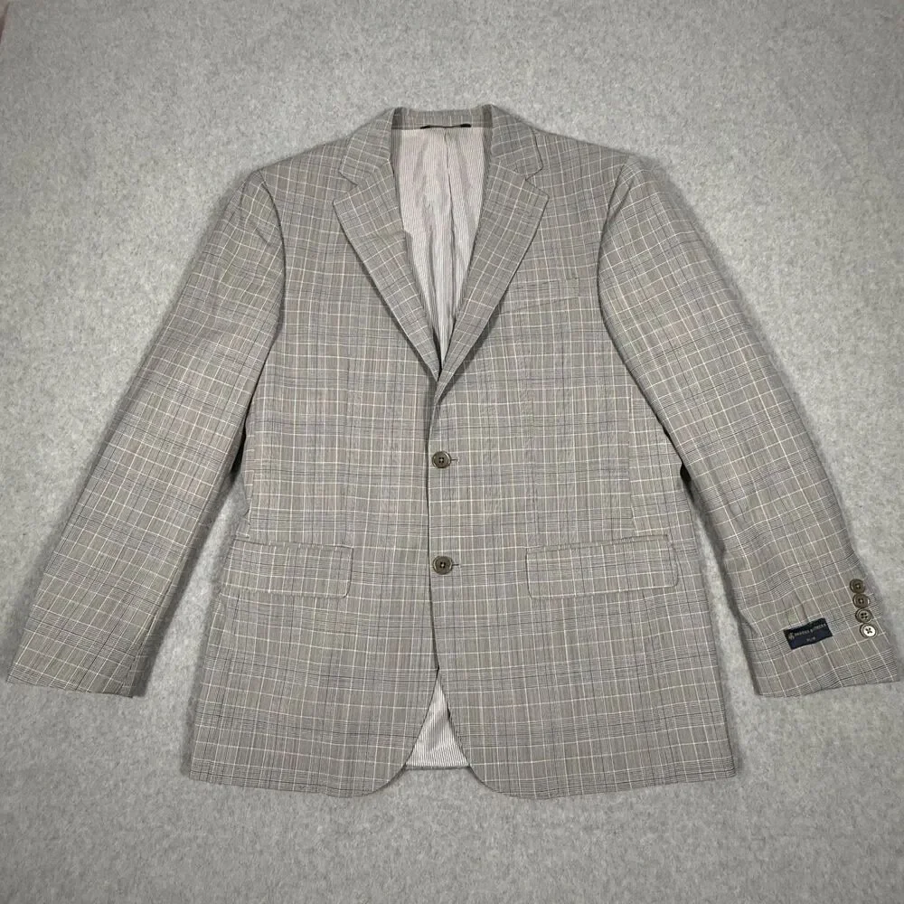 NWT Brooks Brothers Explorer Slim Glen Plaid Wool Blazer Size 42R